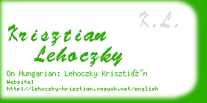 krisztian lehoczky business card